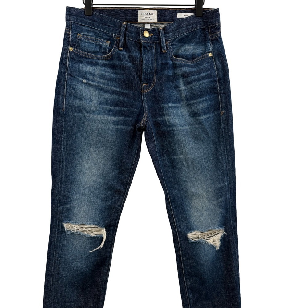 Frame Le Boy Distressed Denim Jeans